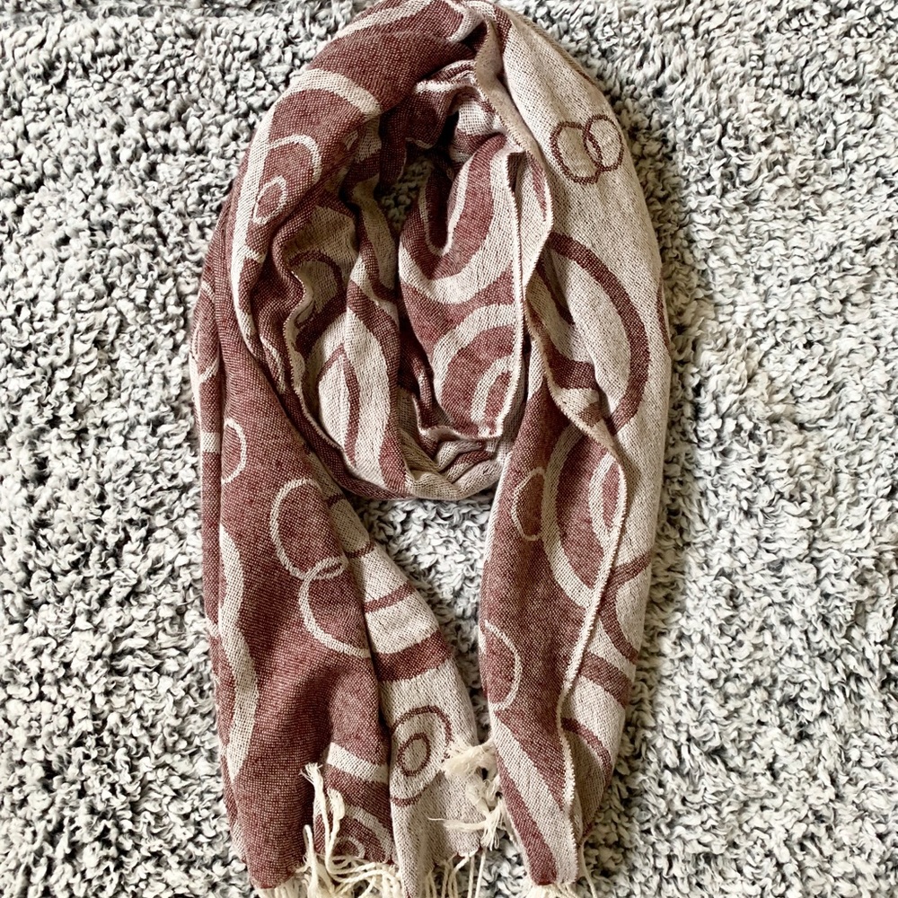Two-tone Print Scarf